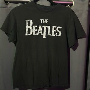 The Beatles Black T-Shirt vintage worn medium MD Lennon ringo McCartney